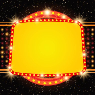 Retro afiş poster şablonu. Tanıtım, konser, gösteri için tasarım. Vektör çizim