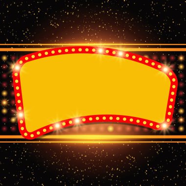 Retro afiş poster şablonu. Tanıtım, konser, gösteri için tasarım. Vektör çizim