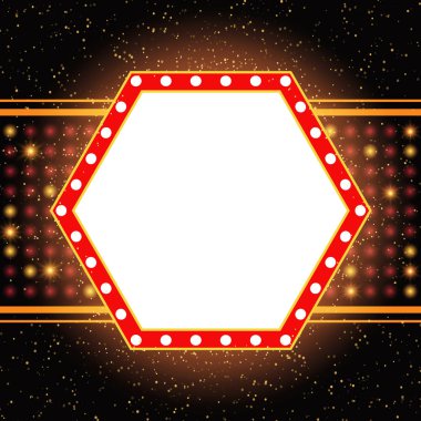 Retro afiş poster şablonu. Tanıtım, konser, gösteri için tasarım. Vektör çizim