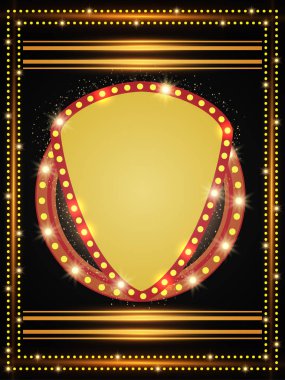 Retro afiş poster şablonu. Tanıtım, konser, gösteri için tasarım. Vektör çizim