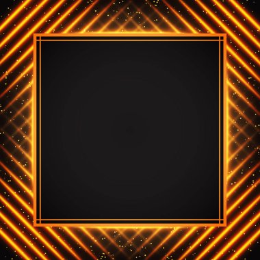 Lüks siyah ve altın arka plan. Tanıtım, konser, gösteri için tasarım. Vektör çizim