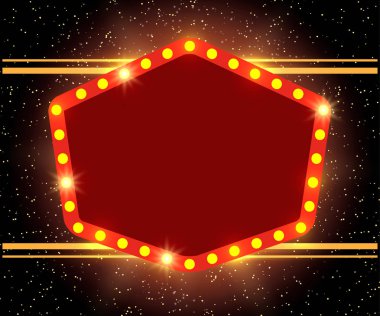 Retro afiş poster şablonu. Tanıtım, konser, gösteri için tasarım. Vektör çizim