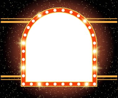 Retro afiş poster şablonu. Tanıtım, konser, gösteri için tasarım. Vektör çizim