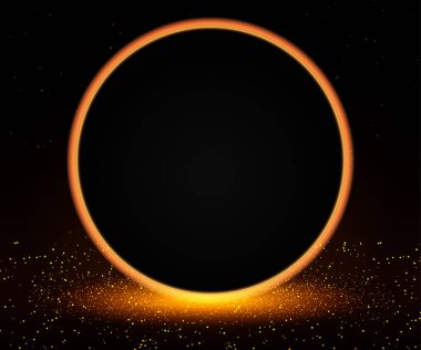 Lüks siyah ve altın arka plan. Tanıtım, konser, gösteri için tasarım. Vektör çizim