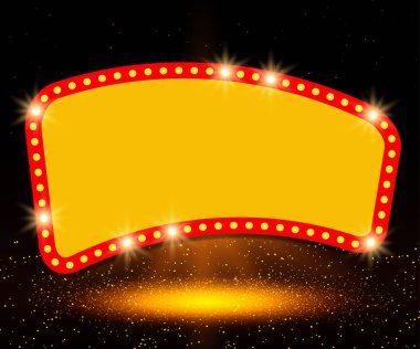 Retro afiş poster şablonu. Tanıtım, konser, gösteri için tasarım. Vektör çizim