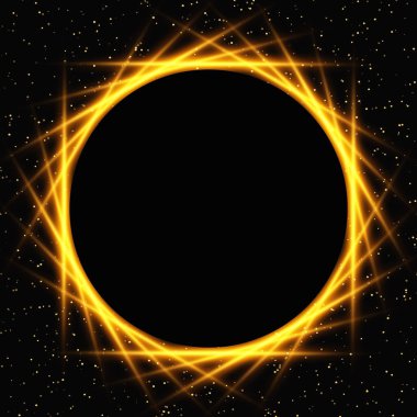 Lüks siyah ve altın arka plan. Tanıtım, konser, gösteri için tasarım. Vektör çizim