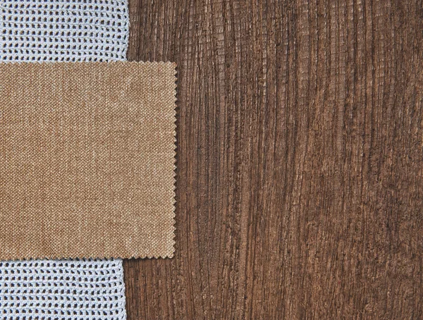 Fabric Lace Old Wood Background — Stock Photo, Image
