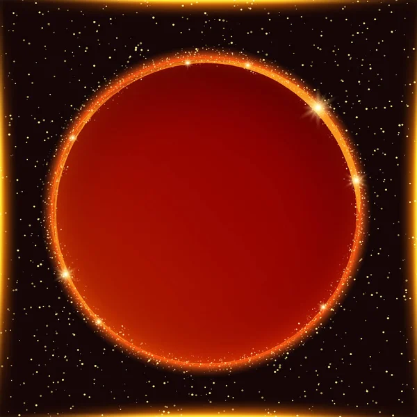 Lüks siyah ve altın arka plan ile yuvarlak bayrak. P için tasarım