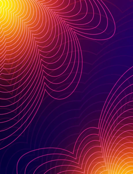 Abstrakte Leuchtende Wellen Dynamischer Hintergrund Vektorillustration — Stockvektor