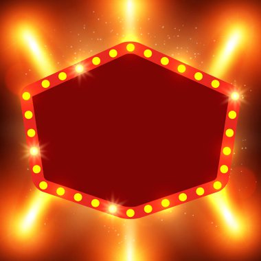 Poster şablonu afiş spot ile. Tasarım tanıtım, afiş, konser, gösteri için. Vektör çizim