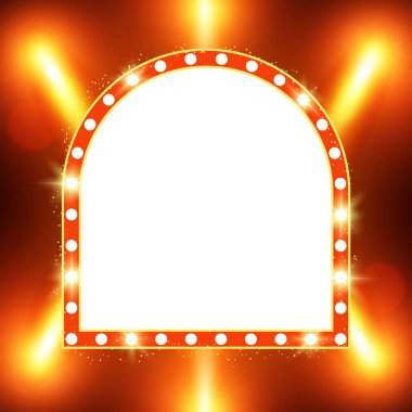 Poster şablonu afiş spot ile. Tasarım tanıtım, afiş, konser, gösteri için. Vektör çizim