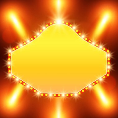 Poster şablonu afiş spot ile. Tasarım tanıtım, afiş, konser, gösteri için. Vektör çizim