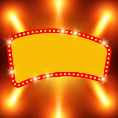 Poster şablonu afiş spot ile. Tasarım tanıtım, afiş, konser, gösteri için. Vektör çizim