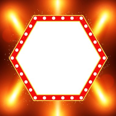 Poster şablonu afiş spot ile. Tasarım tanıtım, afiş, konser, gösteri için. Vektör çizim