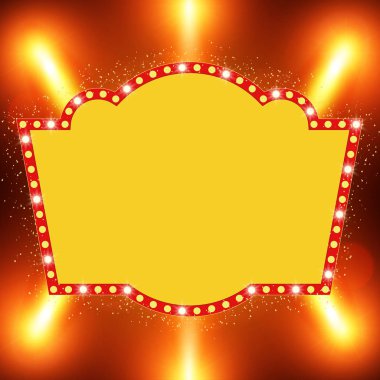 Poster şablonu afiş spot ile. Tasarım tanıtım, afiş, konser, gösteri için. Vektör çizim