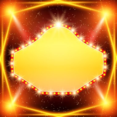 Poster şablonu afiş spot ile. Sunum için tasarım,