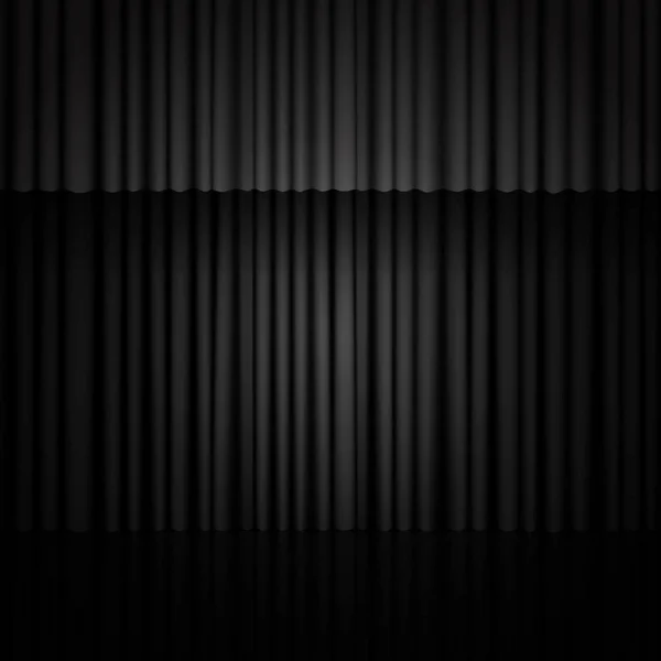 Hintergrund mit schwarzem Vorhang. Design für Präsentation, Konzert, — Stockvektor