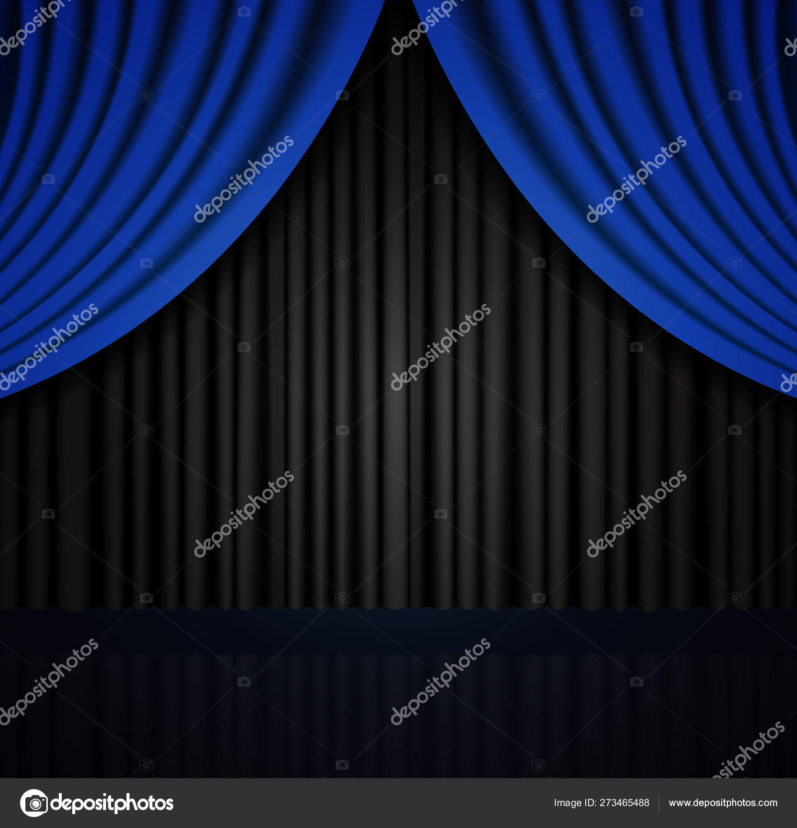 Background with blue and black curtain Stock Vector by ©DarkBird 273465488, image size:1600x1662