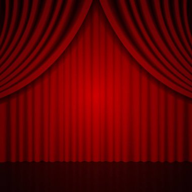 Kırmızı tiyatro perdesi ile arka plan