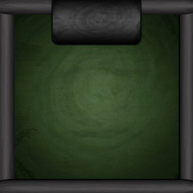 Boş yeşil tebeşir tahtası tahta arka plan