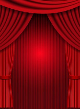 Kırmızı tiyatro perdesi ile arka plan