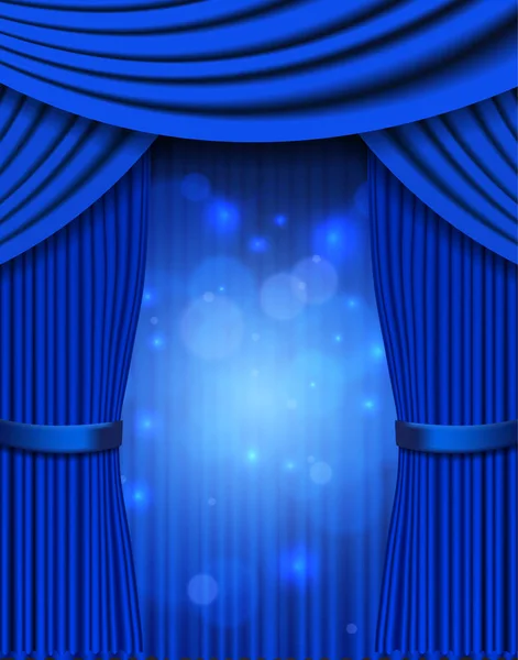 Background with blue curtain. Design for presentation, concert, - Stock  Image - Everypixel