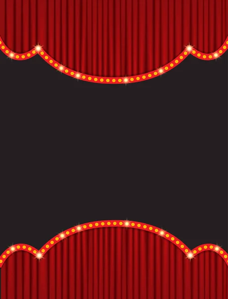 Fondo con cortina roja. Diseño para presentación, concierto, s — Archivo Imágenes Vectoriales