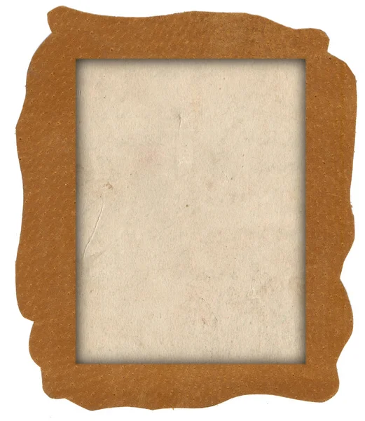 带旧纸背景的棕色天然皮革质感 — 图库照片