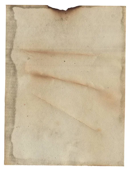 Yanmış kenarları, lekeleri ve çizikleri olan eski model kaba doku retro kağıdı. 