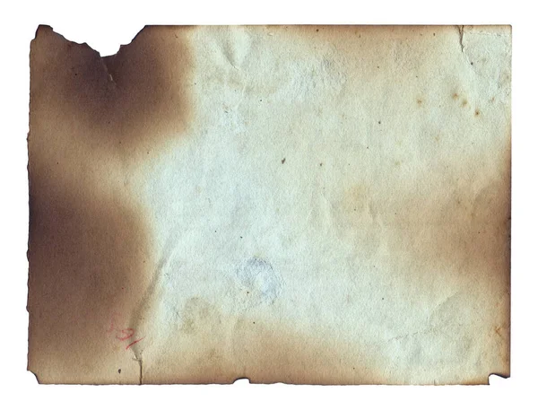 Παλιά Vintage Ακατέργαστη Υφή Ρετρό Χαρτί Καμένες Άκρες Λεκέδες Και — Φωτογραφία Αρχείου