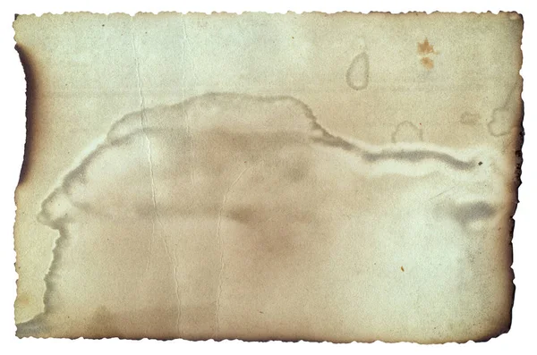 古いヴィンテージラフなテクスチャのレトロな紙焼きエッジ 汚れや傷の背景 — ストック写真