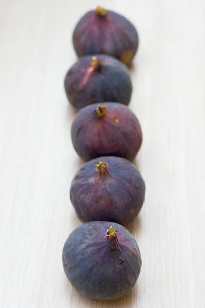 Fresh Figs Row White Background — Stock Photo, Image