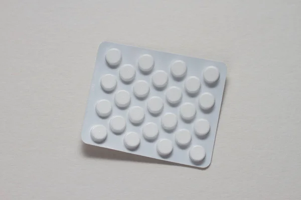 Pills Blister White Background — Stock Photo, Image