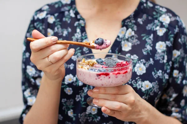 Schönheit Junge Gesundheit Frauen Essen Smoothie — Stockfoto