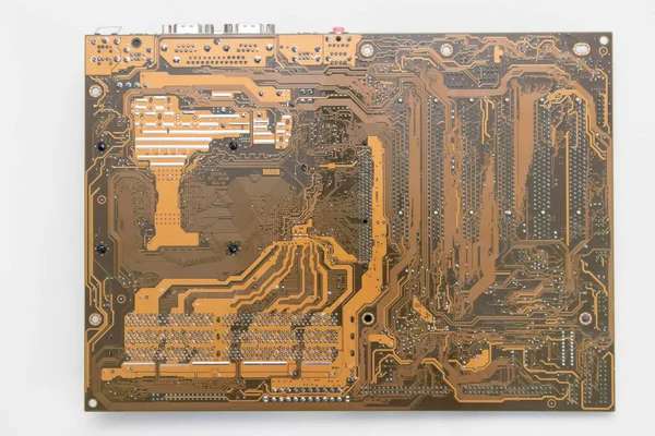 Printed circuit board. Computer mother board.
