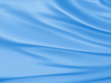 Güzel mavi saten kumaş perde arka plan için. Renk ipek kumaş. 3D render.