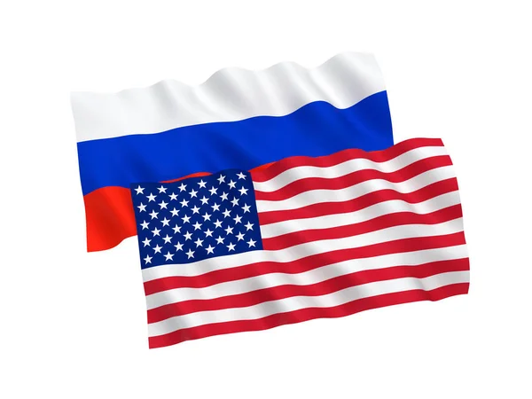 Bandiere russe e americane — Foto Stock