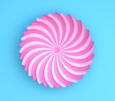 Tek renk mavi zemin üzerine dekoratif çiçek. Kağıt origami.