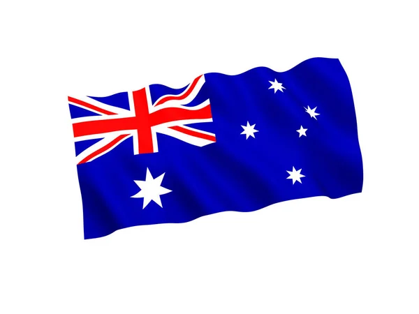 Australia flaga na białym tle — Zdjęcie stockowe