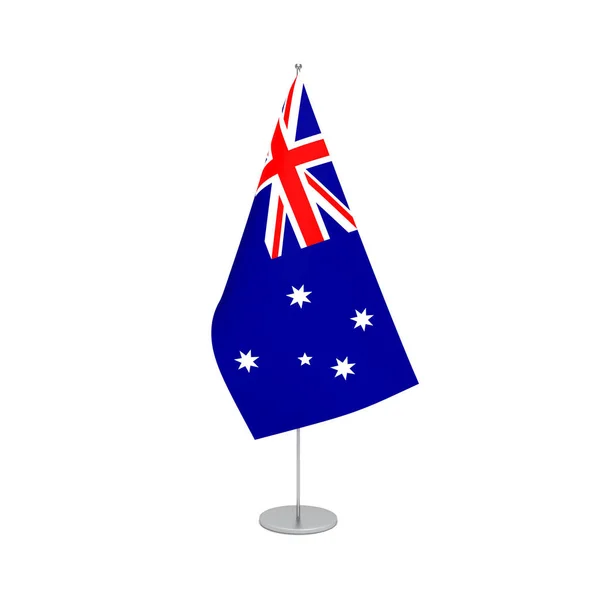 Australia flag on white background — Stock Photo, Image