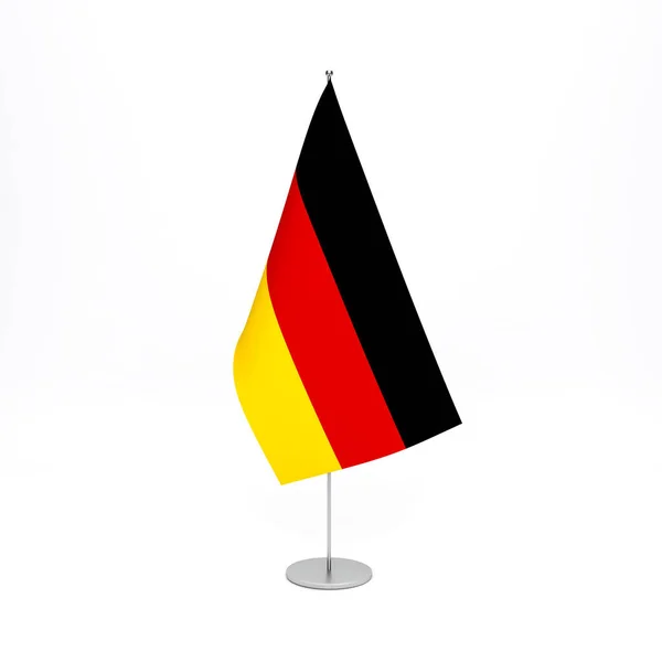Tysk flagga på vit bakgrund — Stockfoto