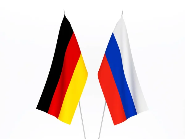 Rusya ve Almanya bayrakları — Stok fotoğraf