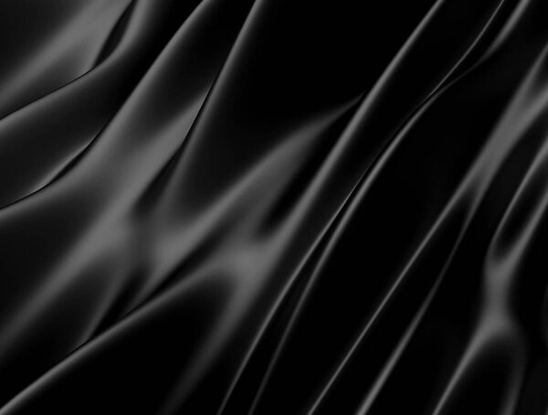 Абстрактная текстура. Чёрный шелк
