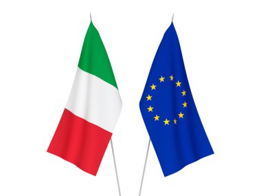Avrupa Birliği ve İtalya bayrakları