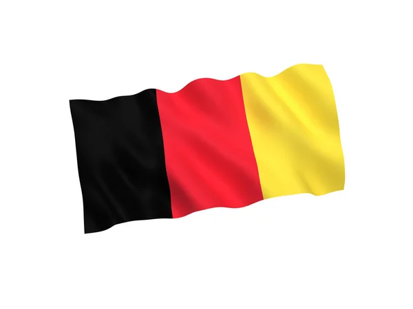 Bandera de Bélgica sobre fondo blanco —  Fotos de Stock