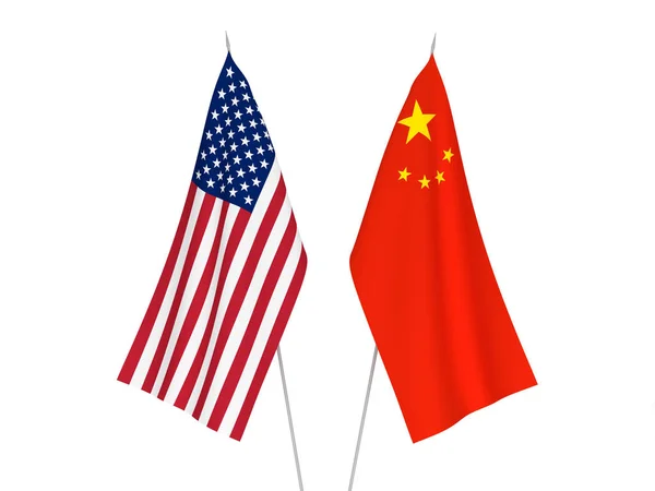 America and China flags — Stock Photo, Image
