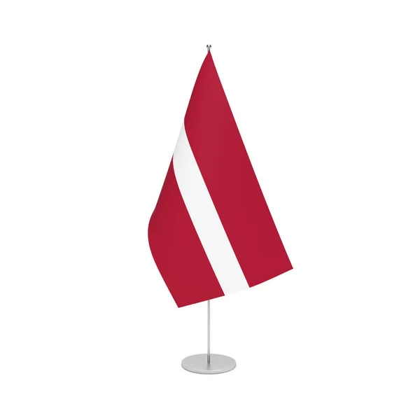 Latvia flag on white background — Stock Photo, Image