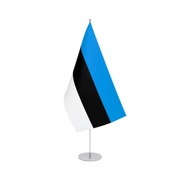 Bandera de estonia sobre fondo blanco — Foto de Stock