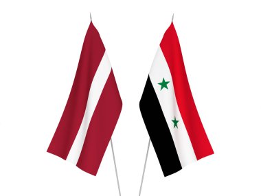 Letonya ve Suriye bayrakları