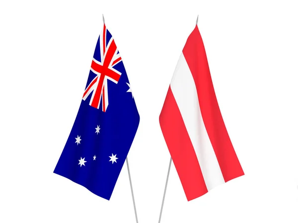 澳大利亚和奥地利国旗 — 图库照片